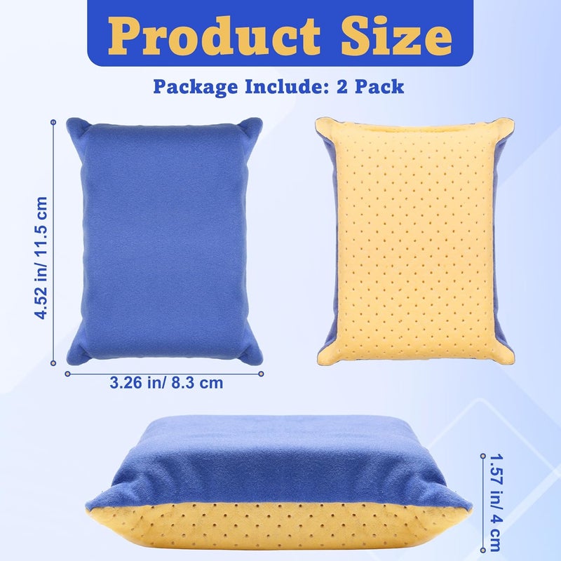 Anglekai 2PCS Window Defogger Sponge, Absorbent Window Glass Defogger Car Windshield Cleaner for Auto Cleaning(Blue+Yellow) - Image 2